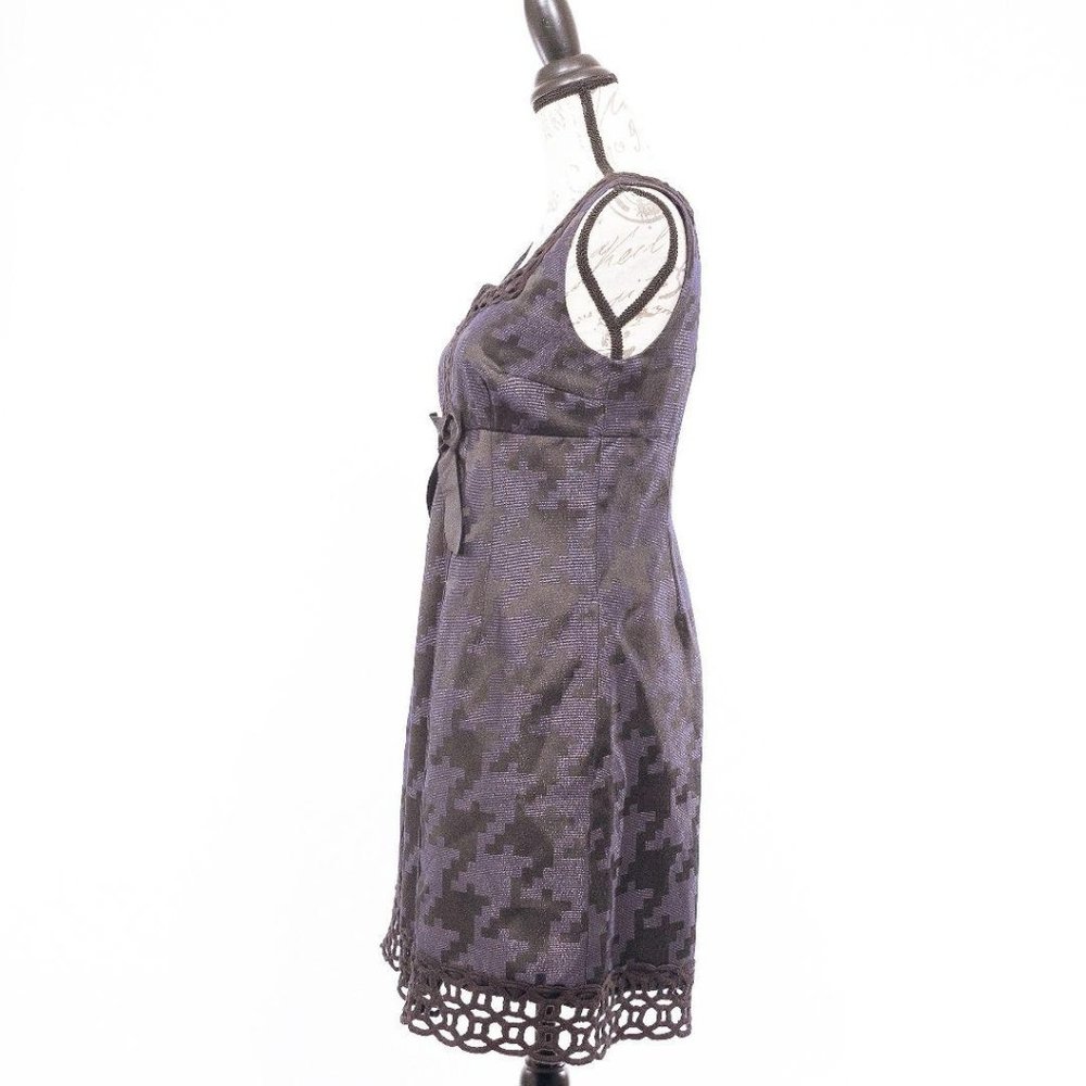 Anna Sui Metallic Jacquard Houndstooth Dress - Picture 4 of 9